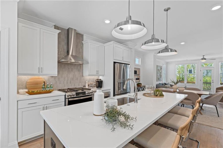 Furnished interior view inside a new home in Palisades Townhomes, Cumming (Image 7).