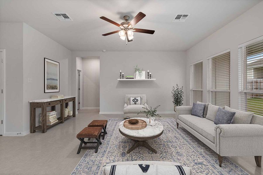 Furnished interior view inside a new home in Hartrick Ranch, Temple (Image 8). Furnished interior view inside a new home in Hartrick Ranch, Temple (Image 8).