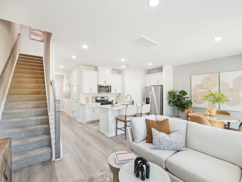 Furnished interior view inside a new home in Courts at Brook Run, Moncks Corner (Image 7).