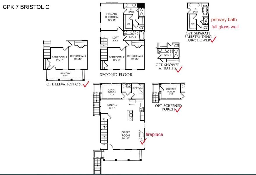 2D floor plan layout of this home in Central Park, Charleston, SC (Image 3).