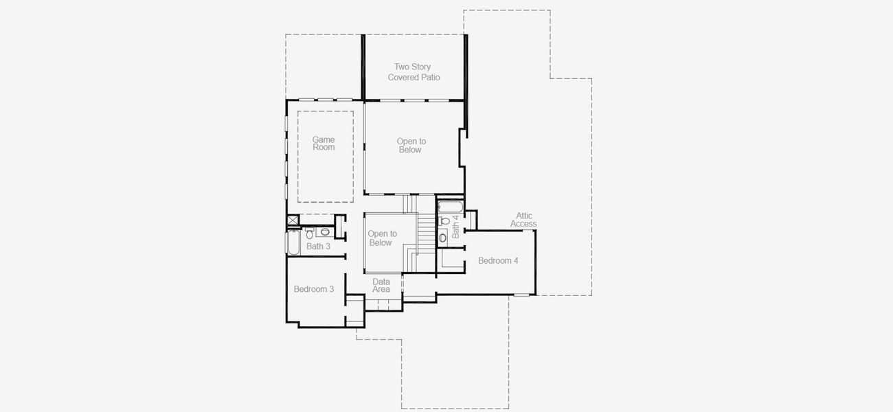 2D floor plan layout of this home in Palmera Ridge, Leander, TX (Image 5).