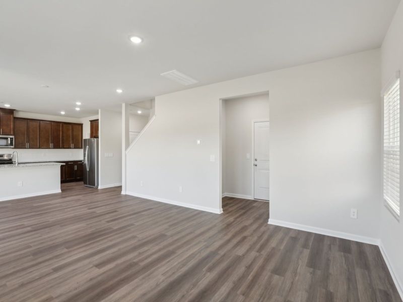 Great room in the Dakota floorplan at 199 White Birch Lane.