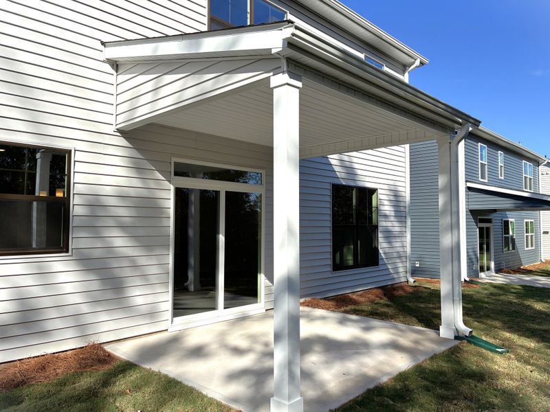 Exterior details and patio area of a home in Holly Ridge, Greenville (Image 3).