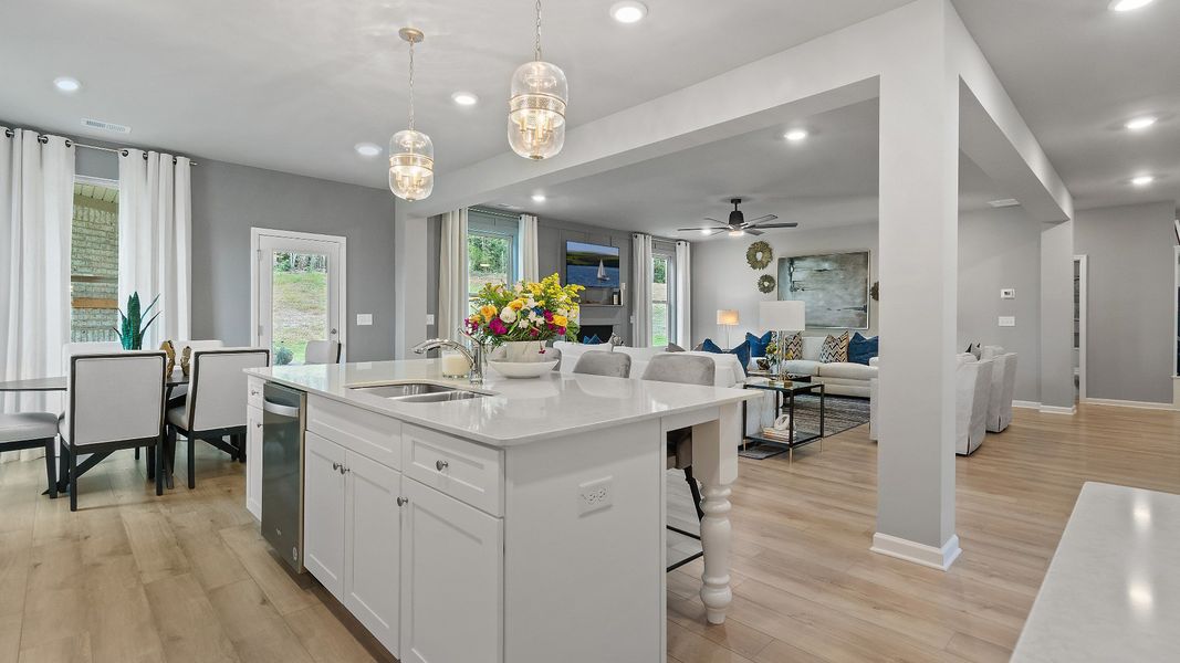 Representative furnished interior of a home built from the Rosemary II by DRB Homes in Everson, Snellville (Image 14). Representative furnished interior of a home built from the Rosemary II by DRB Homes in Everson, Snellville (Image 14).