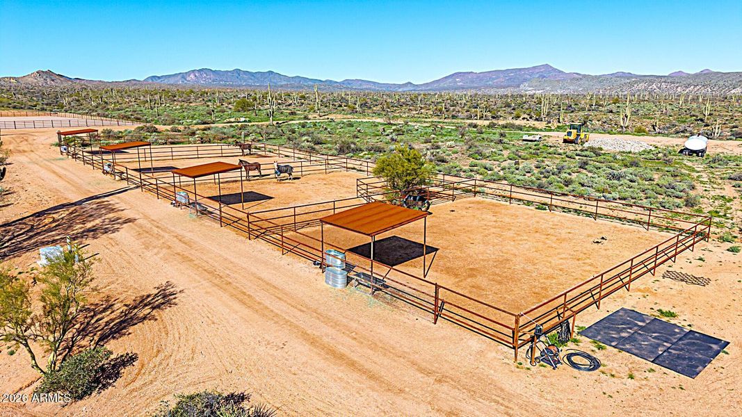 turn outs, covered pens