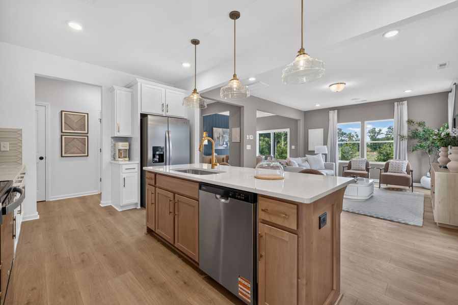 Furnished interior view inside a new home in The Ridge Townhomes, Monroe (Image 3).