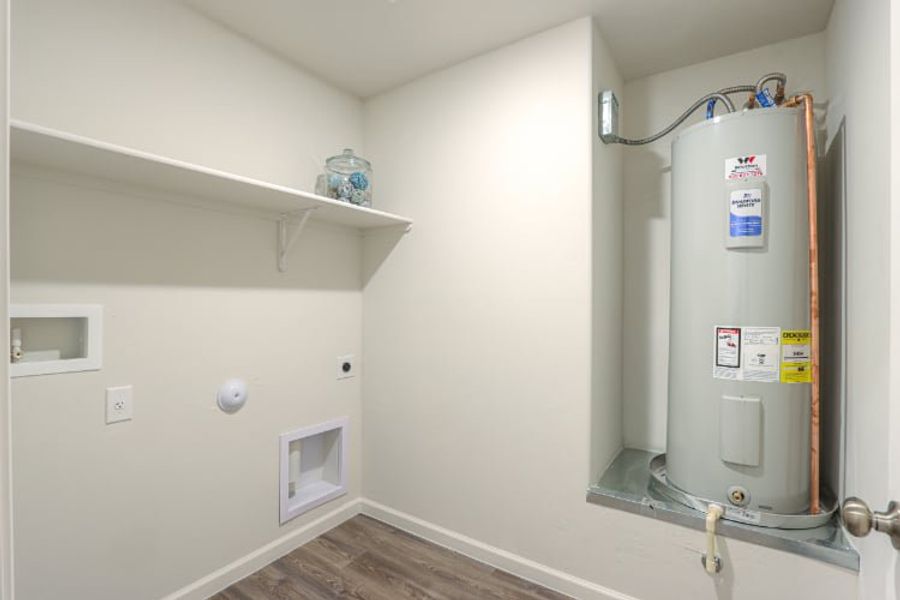 A shower unit in a bathroom.