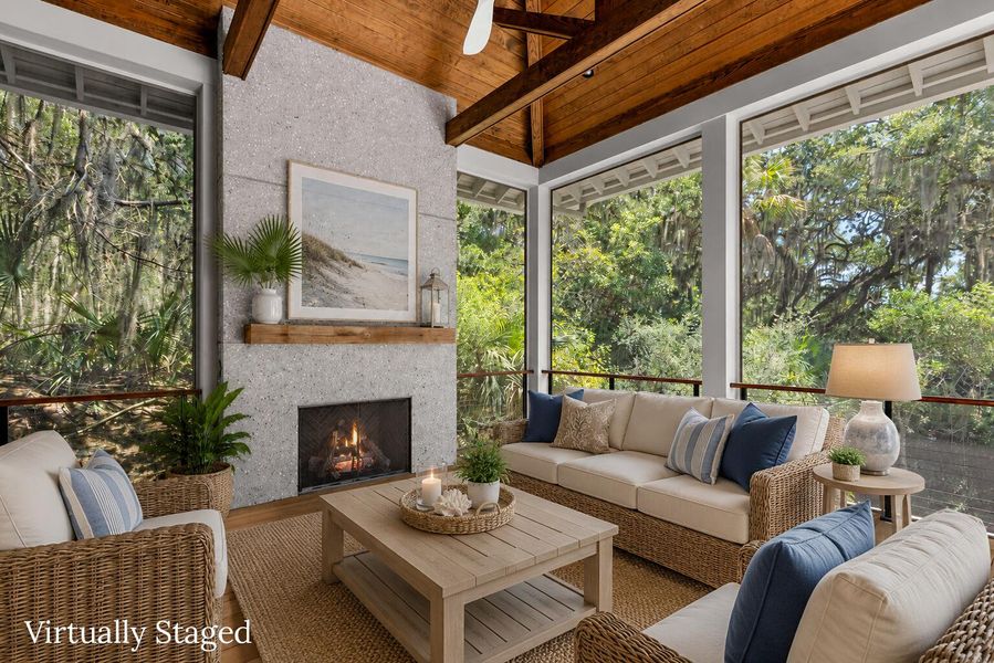 Exterior details and patio area of a home in , Seabrook Island (Image 40).
