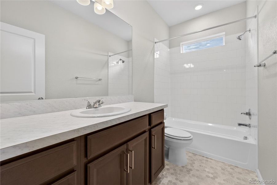 Furnished interior view inside a new home in Prelude at The Aurora Highlands, Aurora (Image 31).