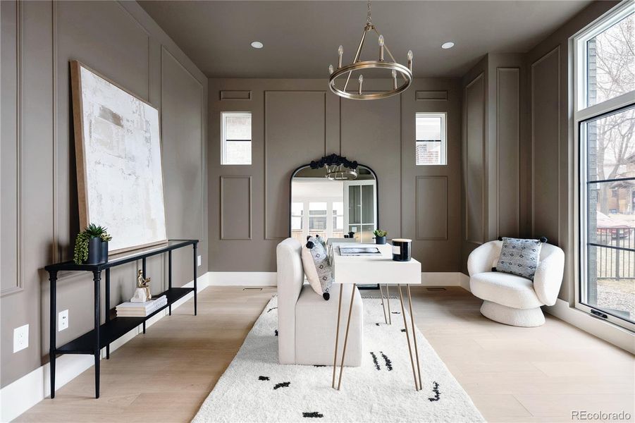 Furnished interior view inside a new home in , Denver (Image 17). Furnished interior view inside a new home in , Denver (Image 17).