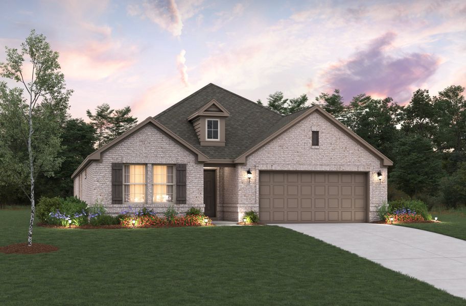 Representative exterior photo of a completed home built from the Magnolia by Beazer Homes in Woodcreek, Fate, TX (Image 2).
