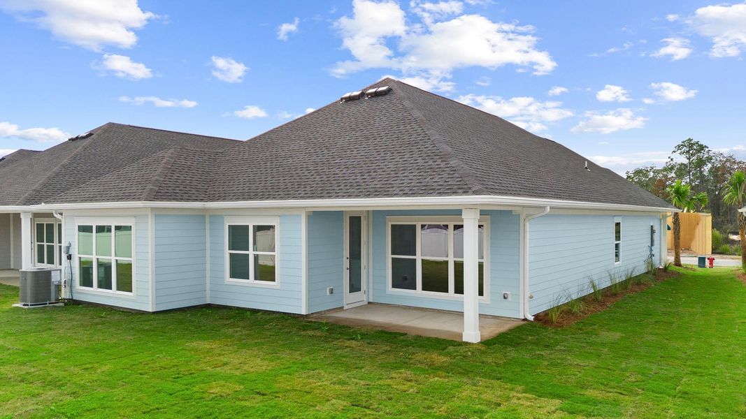 Exterior details and patio area of a home in Breakfast Point East Phase II, Panama City Beach (Image 3).
