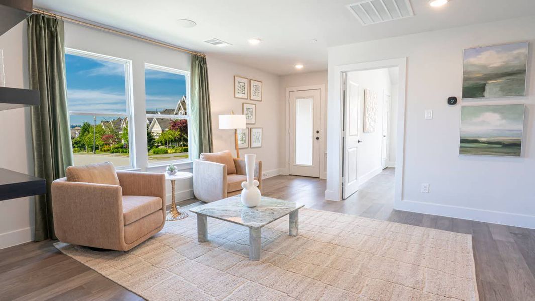 Representative furnished interior of a home built from the Acacia R by First Texas Homes in The Abbey at Mercer Crossing, Farmers Branch (Image 6). Representative furnished interior of a home built from the Acacia R by First Texas Homes in The Abbey at Mercer Crossing, Farmers Branch (Image 6).