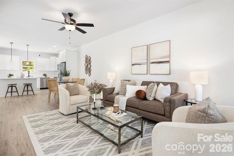 Furnished interior view inside a new home in , Charlotte (Image 5). Furnished interior view inside a new home in , Charlotte (Image 5).