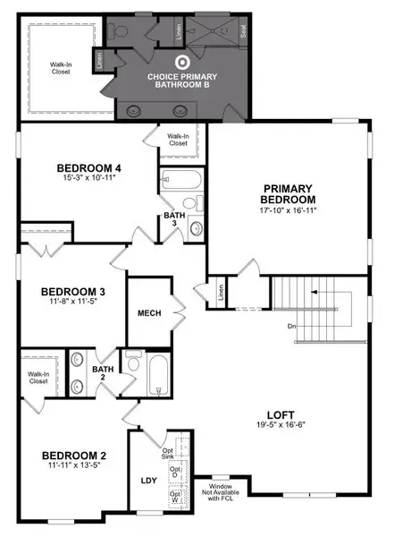 2D floor plan layout of this home in Friendship Village, Apex, NC (Image 3).