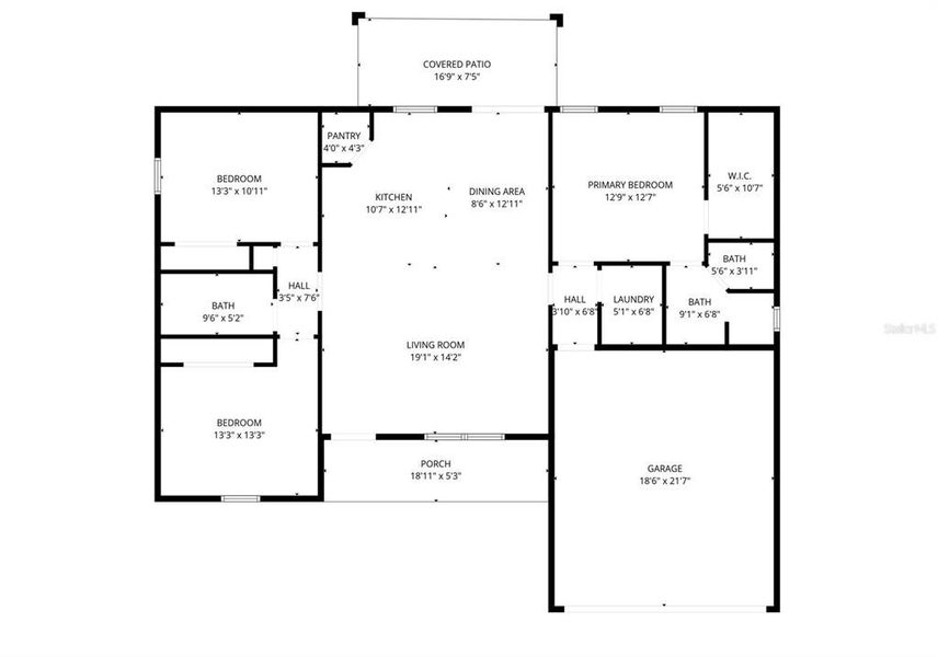 2D floor plan layout of this home in , Citrus Springs, FL (Image 5).