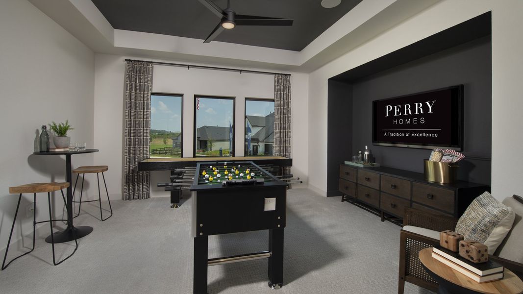 Furnished interior view inside a new home in Legacy Prairie at Katy Court, Katy (Image 13). Furnished interior view inside a new home in Legacy Prairie at Katy Court, Katy (Image 13).