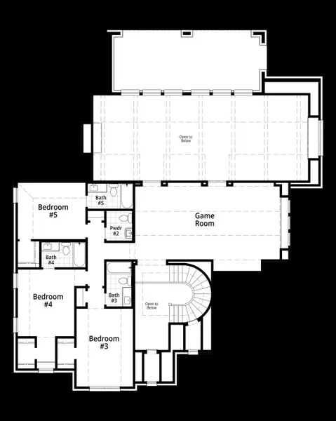 2D floor plan layout for the Ravenna by Huntington Homes in Kresston 70s, Montgomery, TX (Image 4). 2D floor plan layout for the Ravenna by Huntington Homes in Kresston 70s, Montgomery, TX (Image 4).