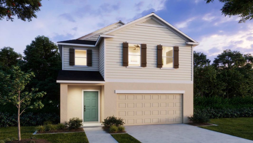 Representative exterior photo of a completed home built from the Carrington by Maronda Homes in Crosswinds, Haines City, FL (Image 7).