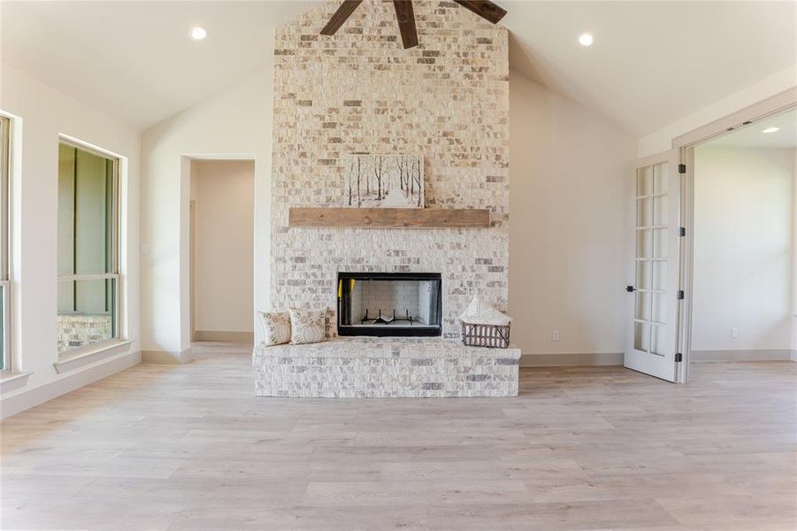 The Anchor of the main living area is this hand crafted fireplace. The Anchor of the main living area is this hand crafted fireplace.