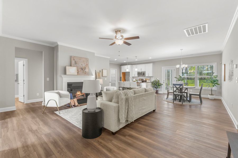 Representative furnished interior of a home built from the Clarion by Caviness & Cates Communities in Maggie Way, Wendell (Image 18).