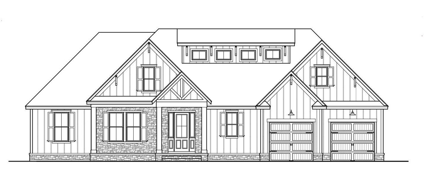 Exterior rendering of this home design in Long Bay Golf Club, Longs, SC (Image 3).
