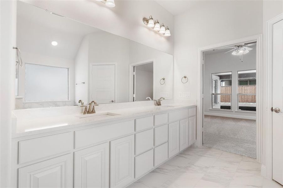 Furnished interior view inside a new home in Creekview Meadows, Pilot Point (Image 10).