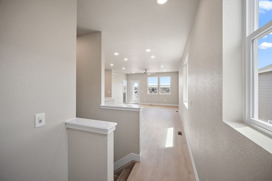Furnished interior view inside a new home in Trails at Aspen Ridge-3, Colorado Springs (Image 3). Furnished interior view inside a new home in Trails at Aspen Ridge-3, Colorado Springs (Image 3).
