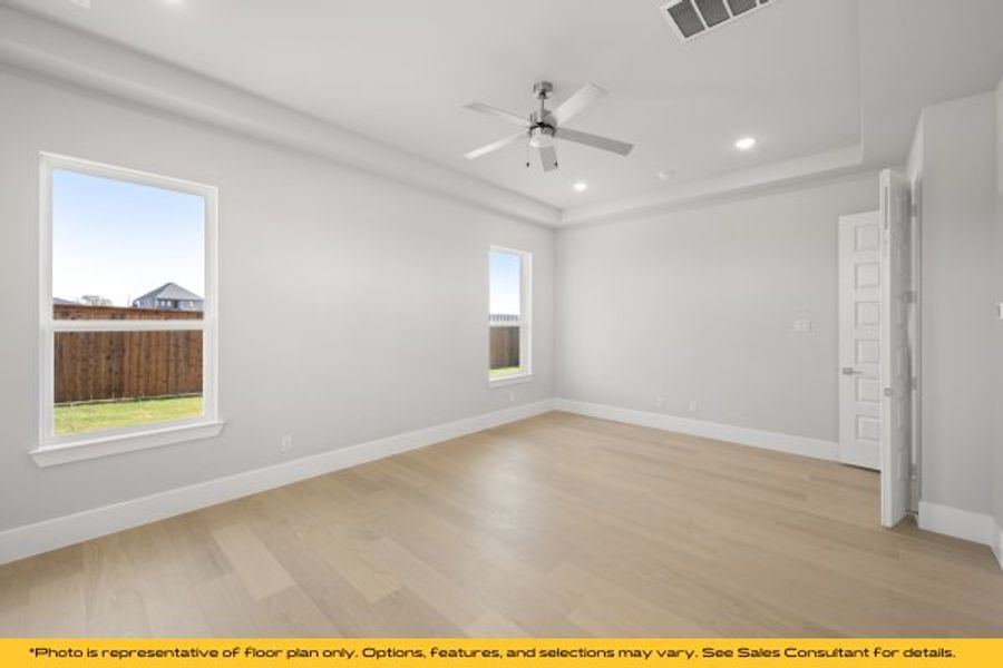 Representative unfurnished interior of a home built from the Breckenridge by Stonefield Homes in Heath Golf and Yacht Club, Rockwall (Image 41).