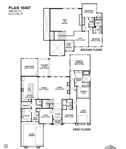2D floor plan layout of this home in Towne Lake, Cypress, TX (Image 2). 2D floor plan layout of this home in Towne Lake, Cypress, TX (Image 2).