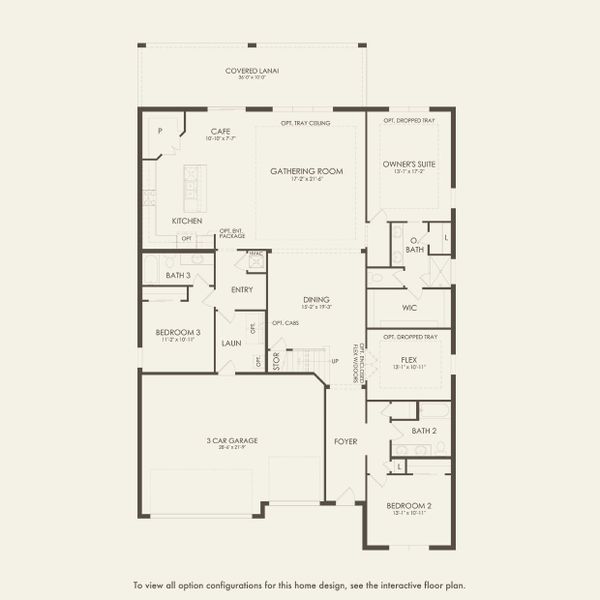 2D floor plan layout for the Merlot Grand by Pulte Homes in Riverwood, Zephyrhills, FL (Image 3).