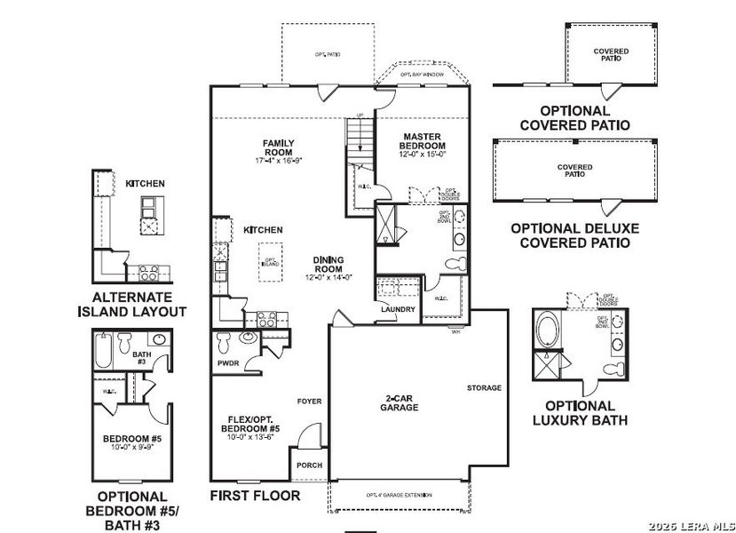 2D floor plan layout of this home in Greenspoint Heights, Seguin, TX (Image 3).