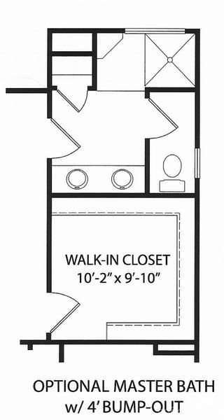 Primary Bath Options included in the proposed home.