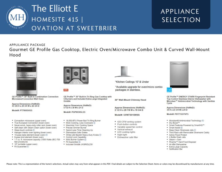 Sample of building materials used in homes in Ovation at Sweetbrier, Durham (Image 8).