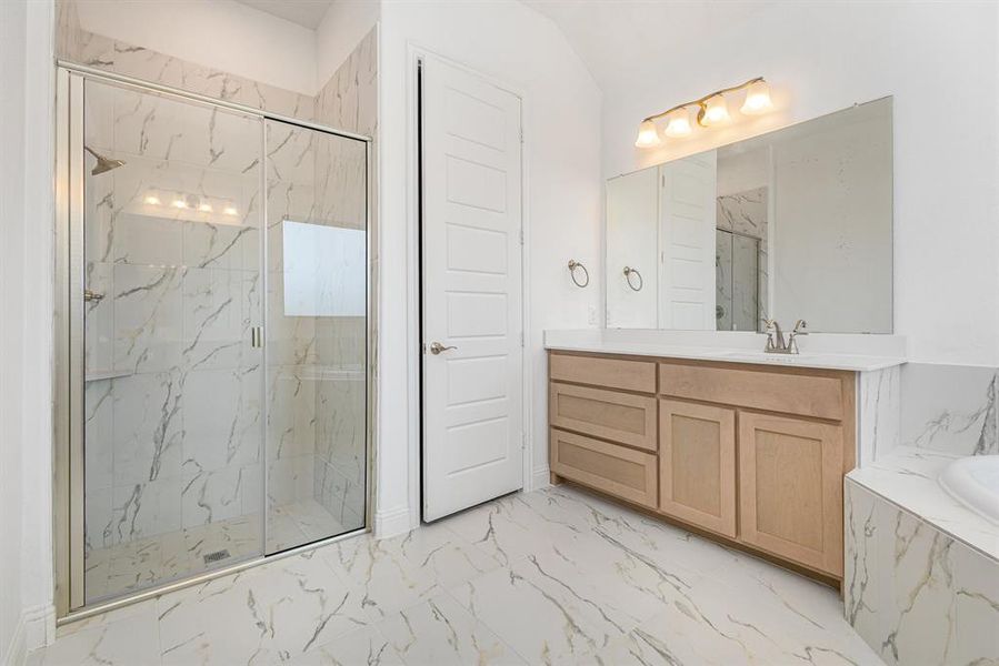 Furnished interior view inside a new home in Stone Henge II, Sanger (Image 10).