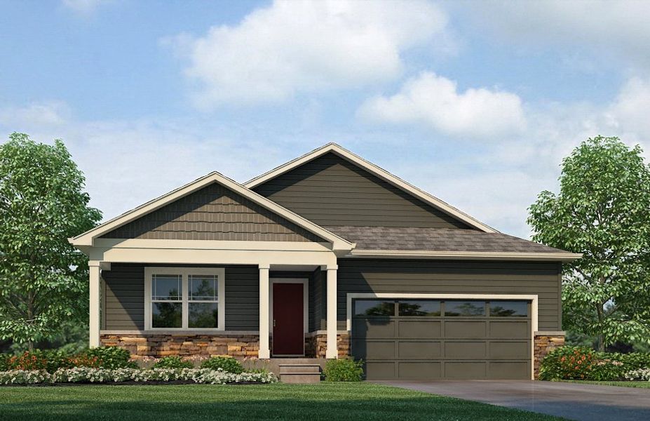 Representative exterior photo of a completed home built from the Chatham by D.R. Horton in Vantage, Berthoud, CO (Image 2).