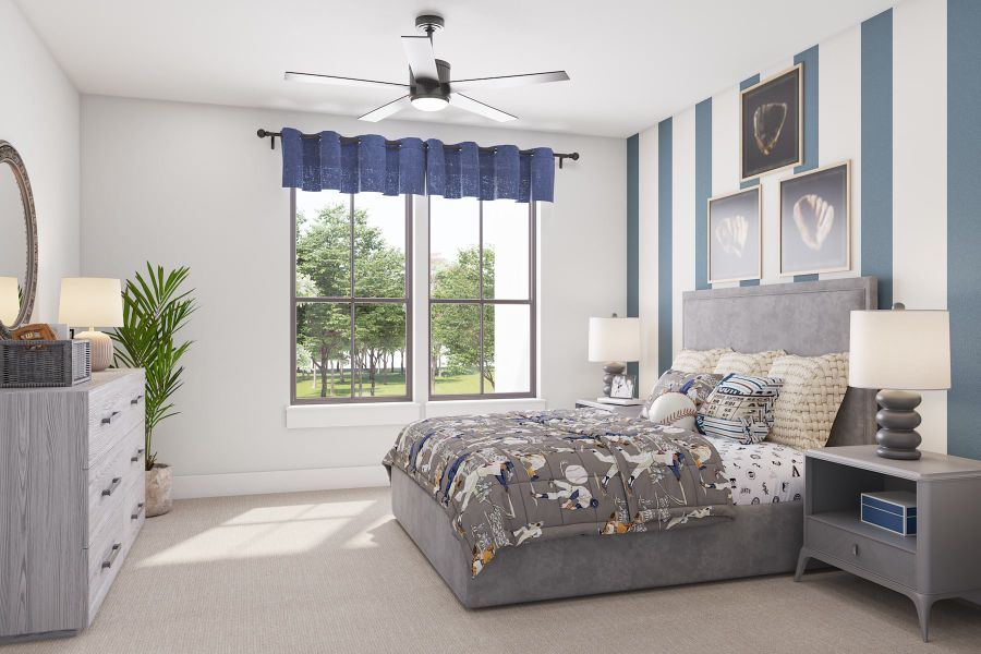 Representative furnished interior of a home built from the Woodbridge by Tri Pointe Homes in Legacy Grove, Montgomery (Image 21).