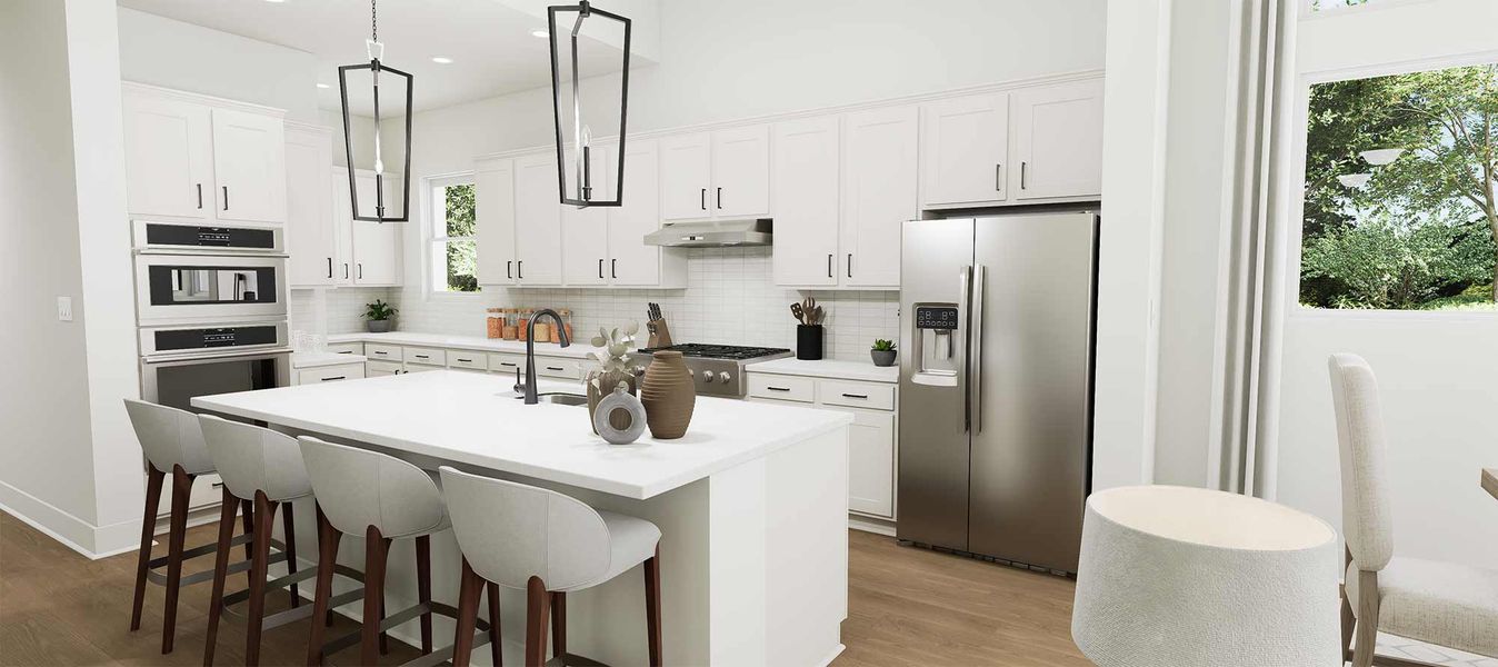 Representative furnished interior of a home built from the The El Paso by David Weekley Homes in Flora, Hutto (Image 5).