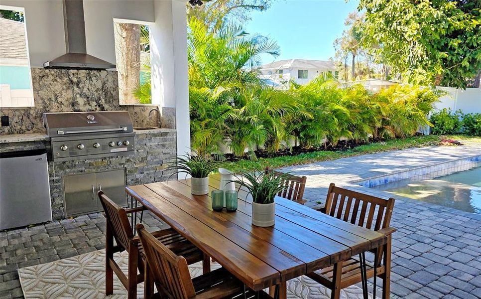 Exterior details and patio area of a home in , Sarasota (Image 41).
