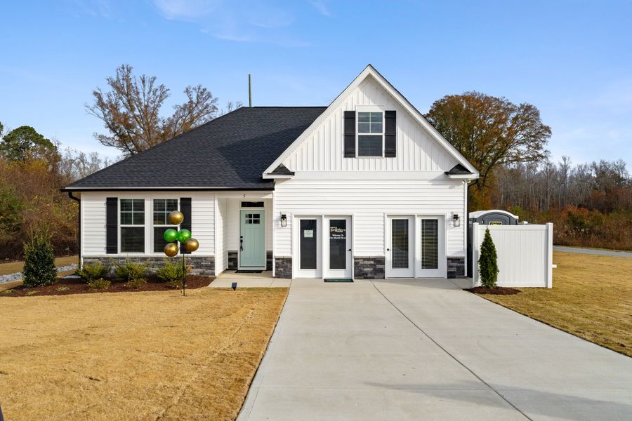 Representative exterior photo of a completed home built from the Julie II by Great Southern Homes in Peachtree Hills, Lexington, SC (Image 25).