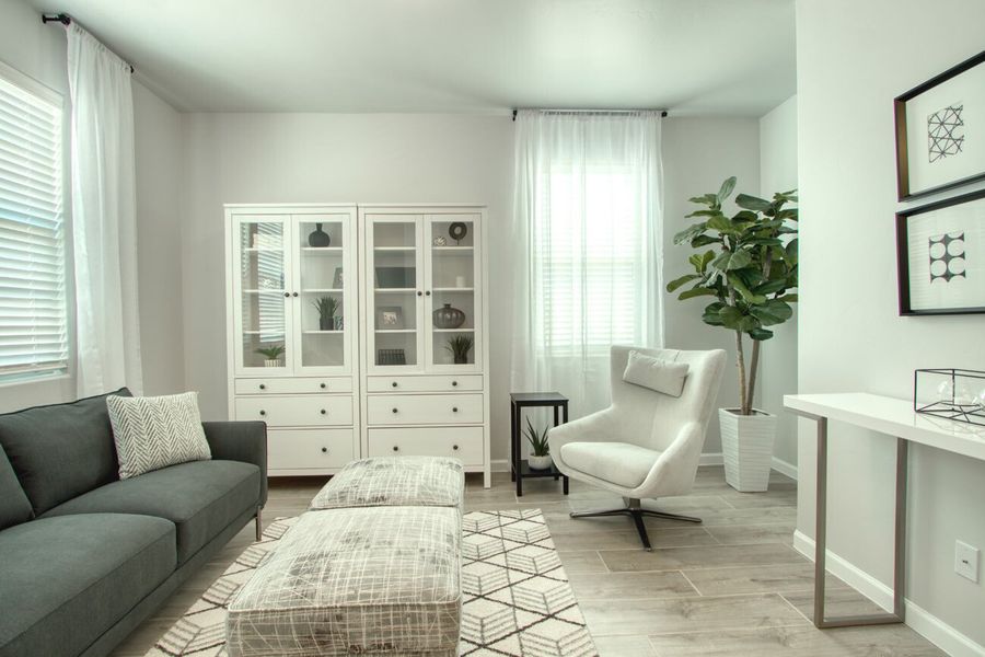 Representative furnished interior of a home built from the Sage by Hakes Brothers in Hillside Park, El Paso (Image 6).