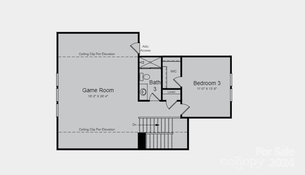 Structural Options Added: Tray ceilings in owner's suite, gourmet kitchen, and game room with attic suite.