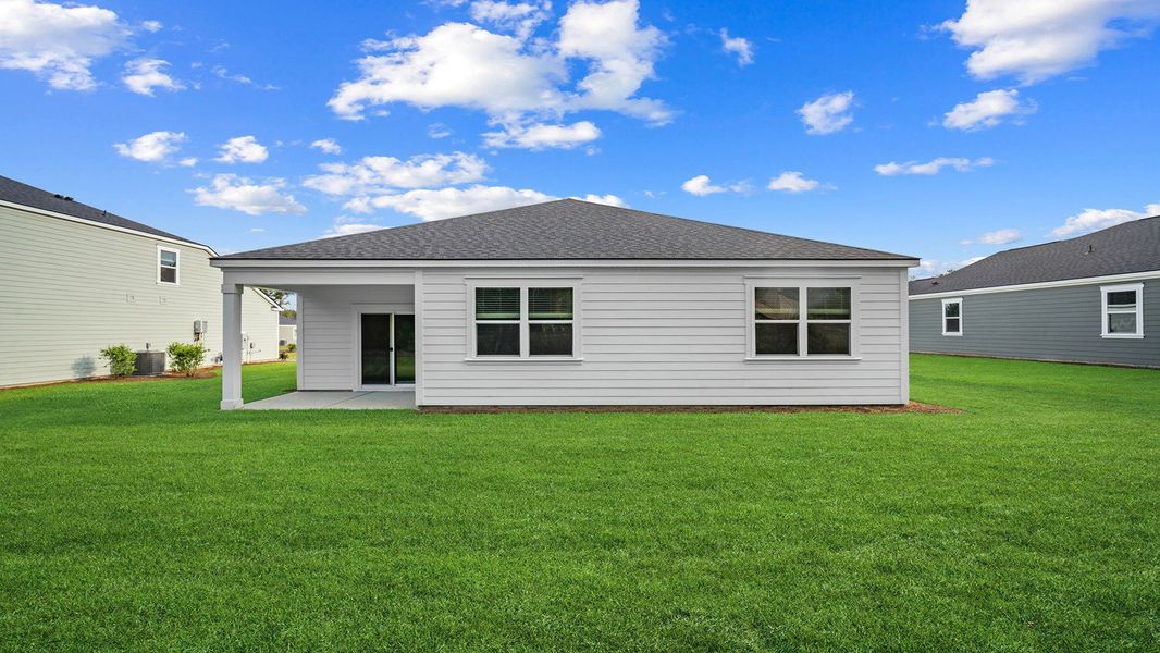 Front exterior of a new home in Fernhill Farms, Statesboro, GA, highlighting curb appeal (Image 2).