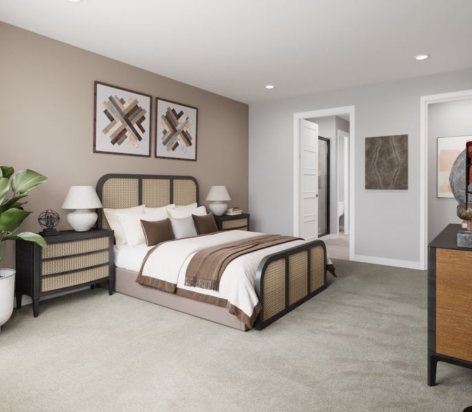 Furnished interior view inside a new home in Trailstone, Arvada (Image 4). Furnished interior view inside a new home in Trailstone, Arvada (Image 4).