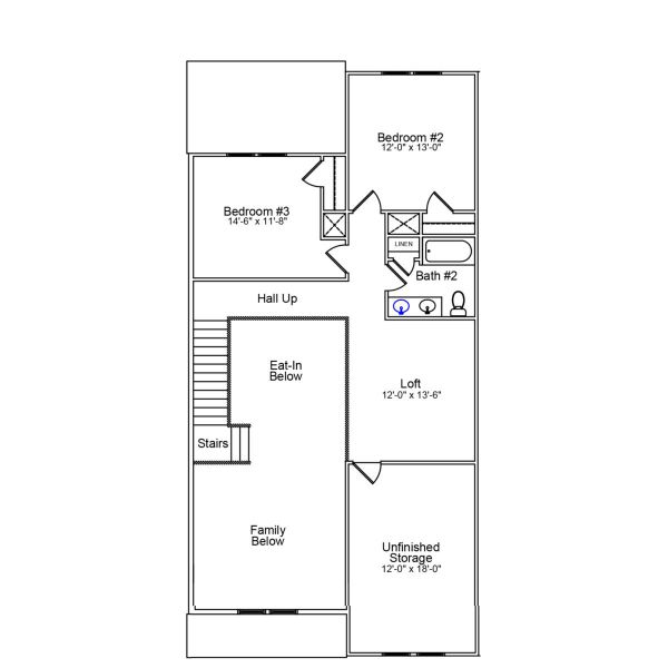 2D floor plan layout of this home in Grand Park, Leland, NC (Image 4). 2D floor plan layout of this home in Grand Park, Leland, NC (Image 4).