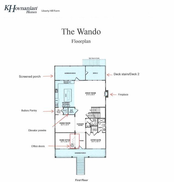 2D floor plan layout of this home in Liberty Hill Farm, Mount Pleasant, SC (Image 5). 2D floor plan layout of this home in Liberty Hill Farm, Mount Pleasant, SC (Image 5).