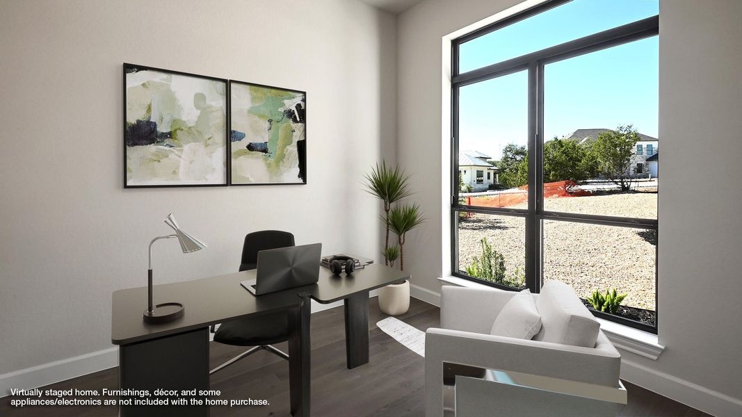 Furnished interior view inside a new home in The Preserve At Elm Creek 1 Acre, New Braunfels (Image 8).