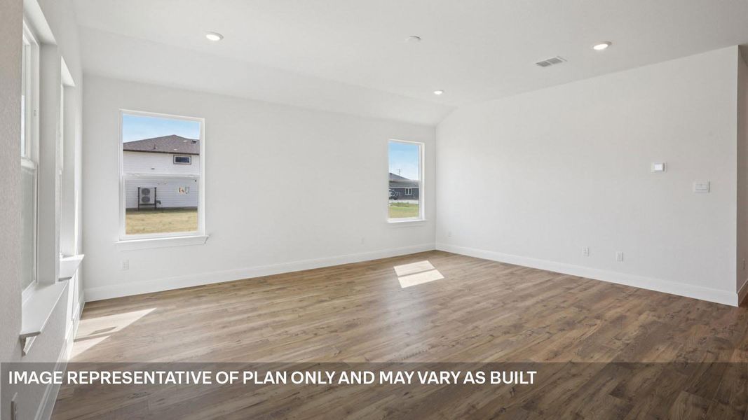 Representative unfurnished interior of a home built from the The Grayson by D.R. Horton in Railhead, Cedar Creek (Image 19).