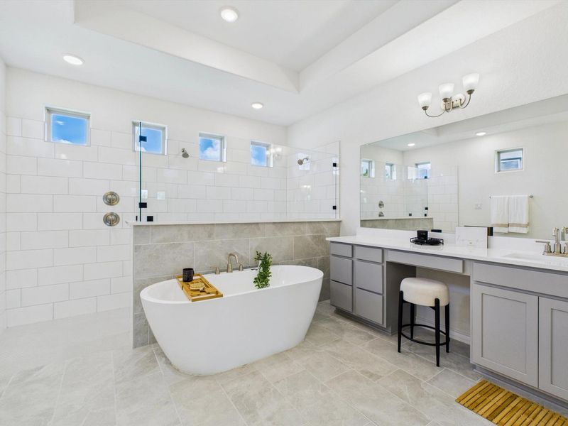 Furnished interior view inside a new home in Potranco Oaks, Castroville (Image 33).