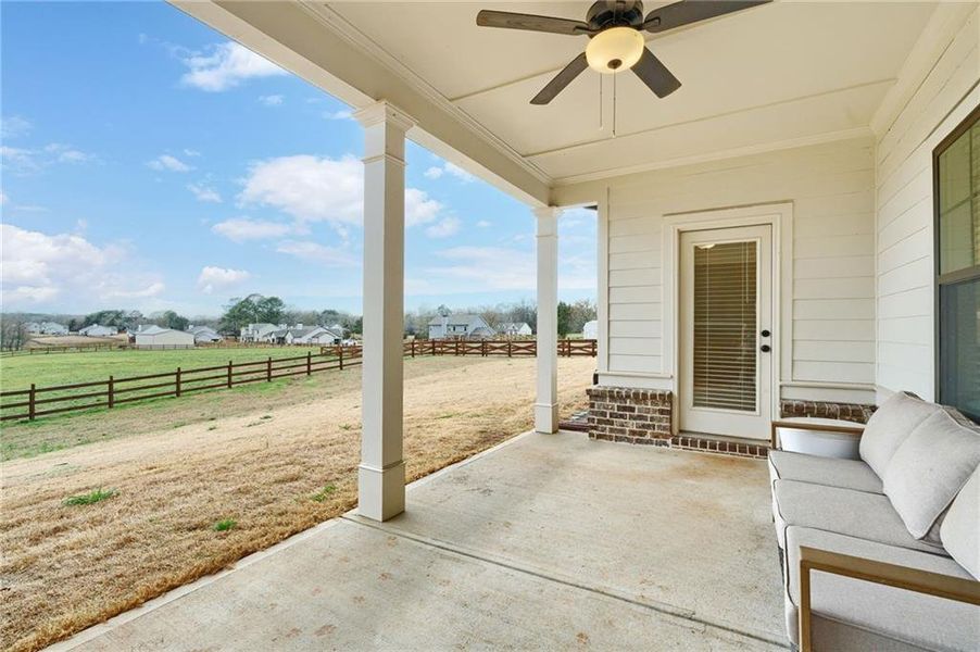 Exterior details and patio area of a home in Alcovy Station, Covington (Image 34).